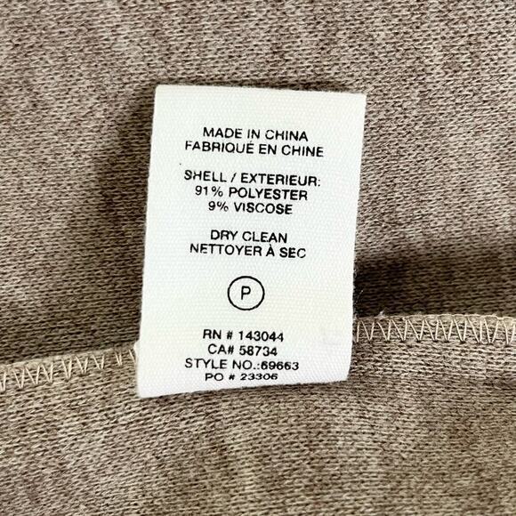 AVEC LES FILLES Button Front Boyfriend Shacket in Beige Oat Melange, Size Small - Picture 14 of 14